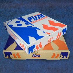 Plain pizza box, Stock image