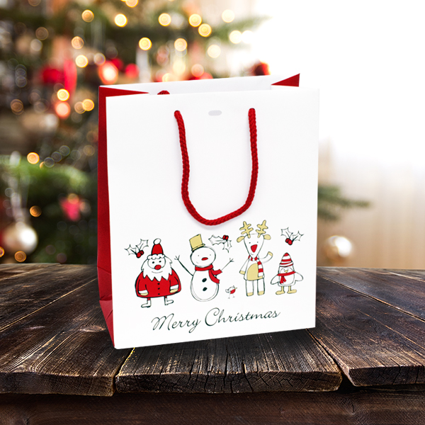 Luxury Christmas Gift Bag  Personalised Christmas Gift Bags  Custom  Printed Christmas Paper Bags