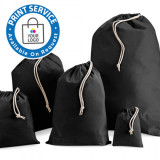 Black Cotton Drawstring Bags Or Sacks From Stock In Packs 10, Available  Next Working Day