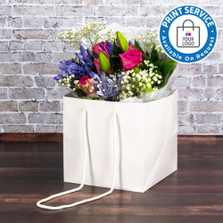 250mm White Florist Paper Carrier Bags