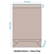 300x80x430mm Paper Mailing Bags